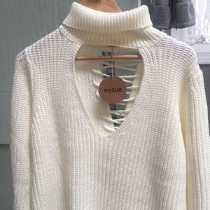 Tobi NWT Essue Crossed and Laced Oversized Sweater